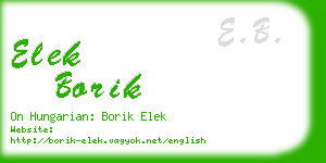 elek borik business card